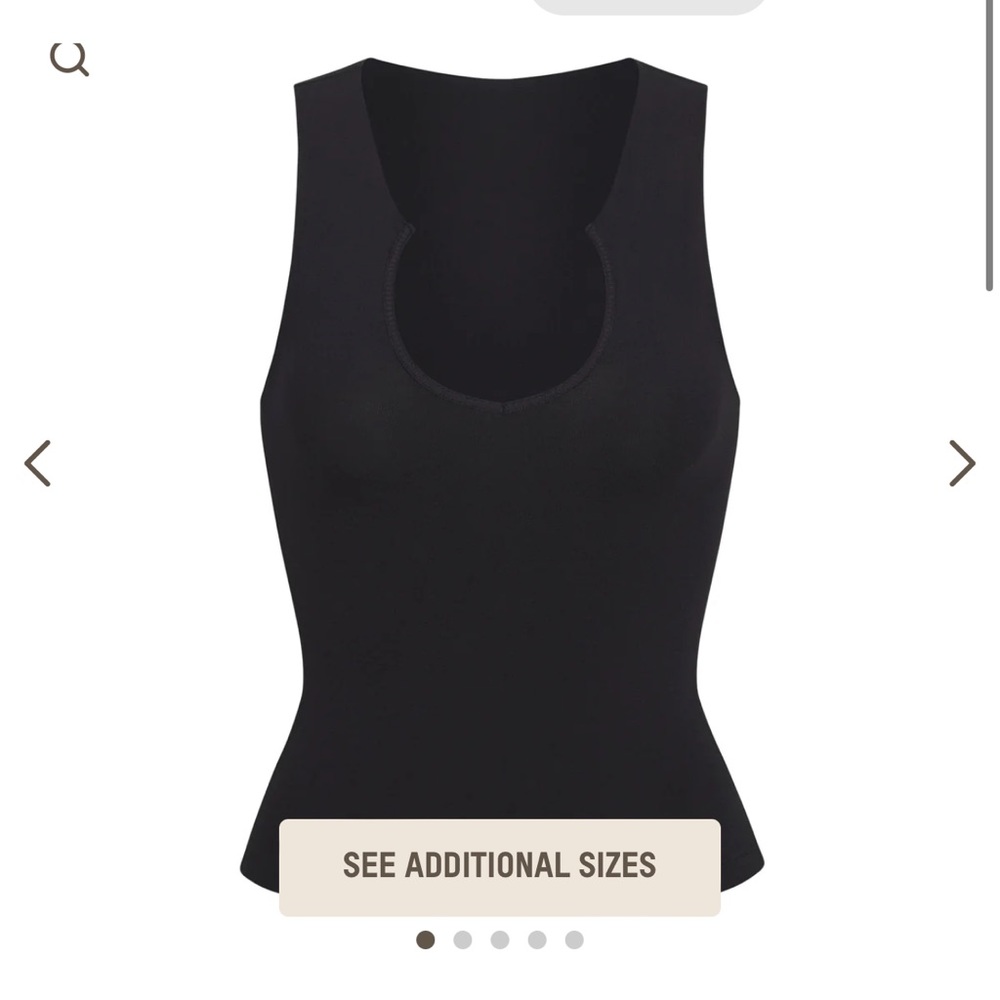 Skims cotton sleep split neck tank color SOOT size small nwt
